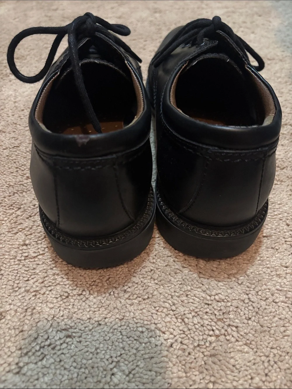 Men's Dockers Black Leather Cap-Toe Derby Shoes